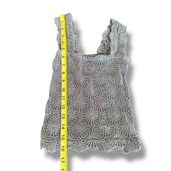 Intimately Free People Tank Top XS / S Love Letter Cami Textured Y2K Baby Navy - Picture 6 of 7